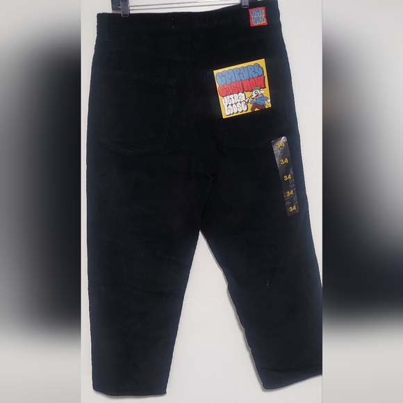 T1 Zumiez Black Corduroy Pants Size 34 - Picture 8 of 8
